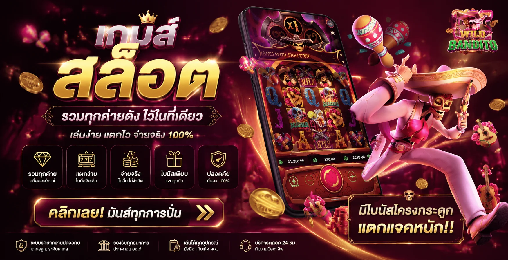 รวมค่ายเกมสล็อตออนไลน์ยอดนิยม RTP สูง
